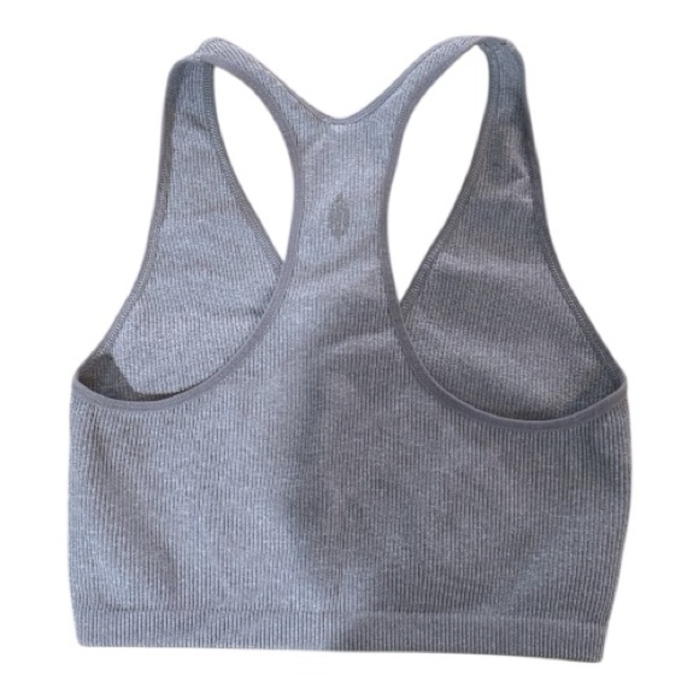Free People FP Movement Gray Racerback V-neck Tank Bra Sz Large 2/$20 - Picture 3 of 5